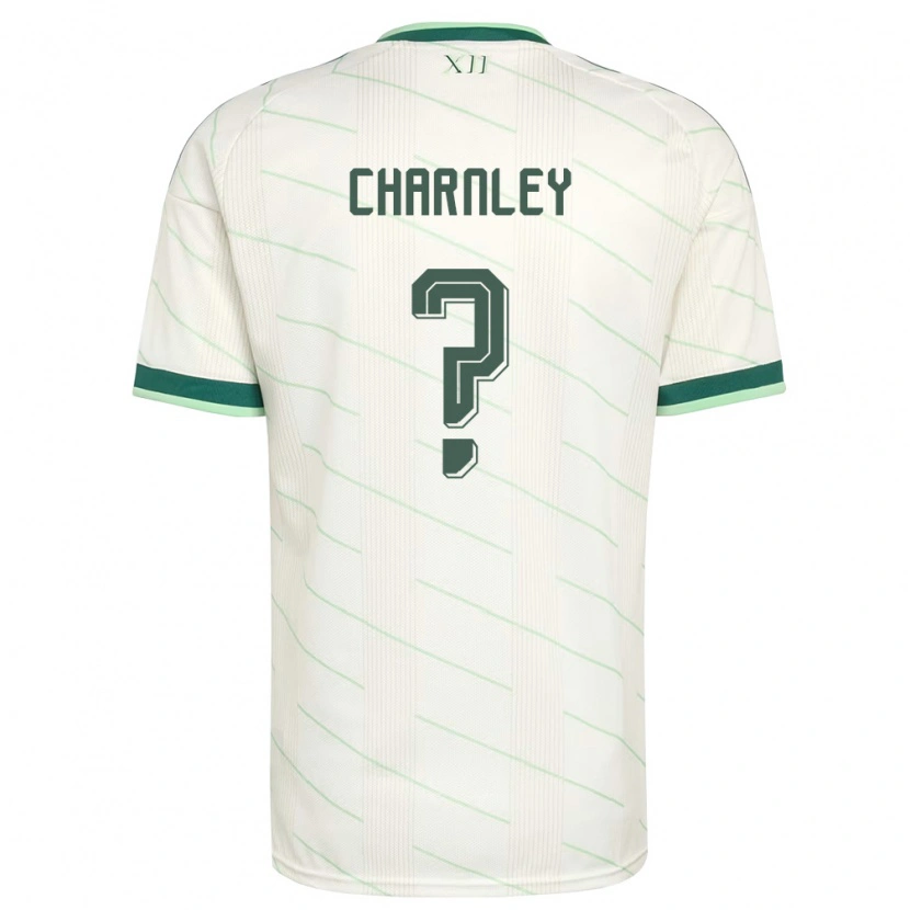 Danxen Hombre Camiseta Irlanda Del Norte Jayden Charnley #0 Blanco Verde 2ª Equipación 26-28 La Camisa