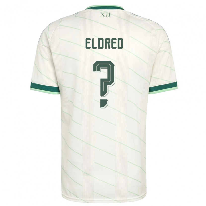 Danxen Hombre Camiseta Irlanda Del Norte Sydney Eldred #0 Blanco Verde 2ª Equipación 26-28 La Camisa