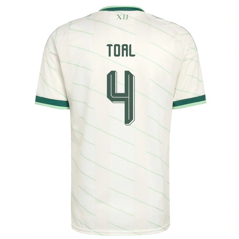 Danxen Hombre Camiseta Irlanda Del Norte Eoin Toal #4 Blanco Verde 2ª Equipación 26-28 La Camisa