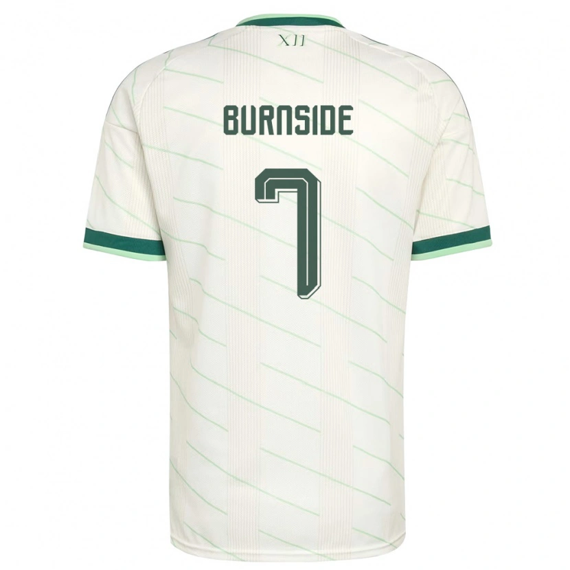 Danxen Hombre Camiseta Irlanda Del Norte Callum Burnside #7 Blanco Verde 2ª Equipación 26-28 La Camisa