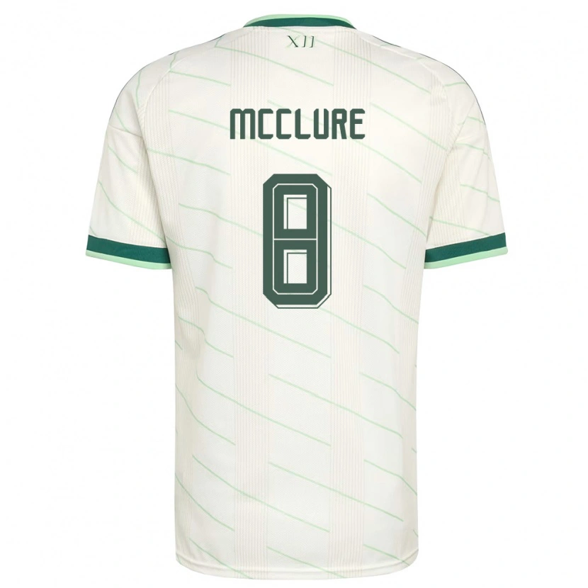 Danxen Hombre Camiseta Irlanda Del Norte Blaine Mcclure #8 Blanco Verde 2ª Equipación 26-28 La Camisa