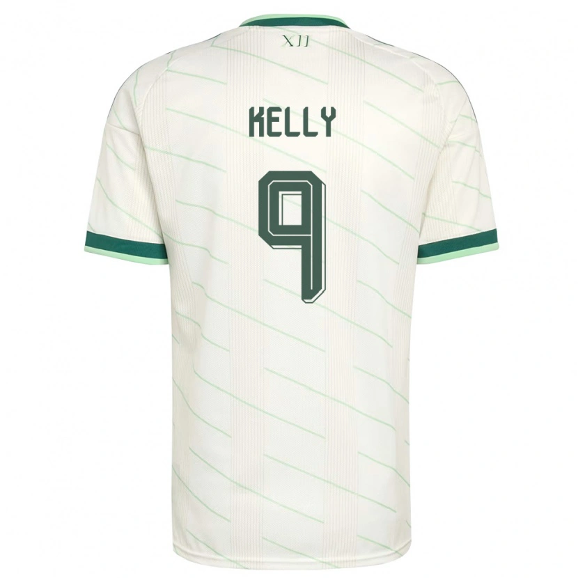 Danxen Hombre Camiseta Irlanda Del Norte Patrick Kelly #9 Blanco Verde 2ª Equipación 26-28 La Camisa