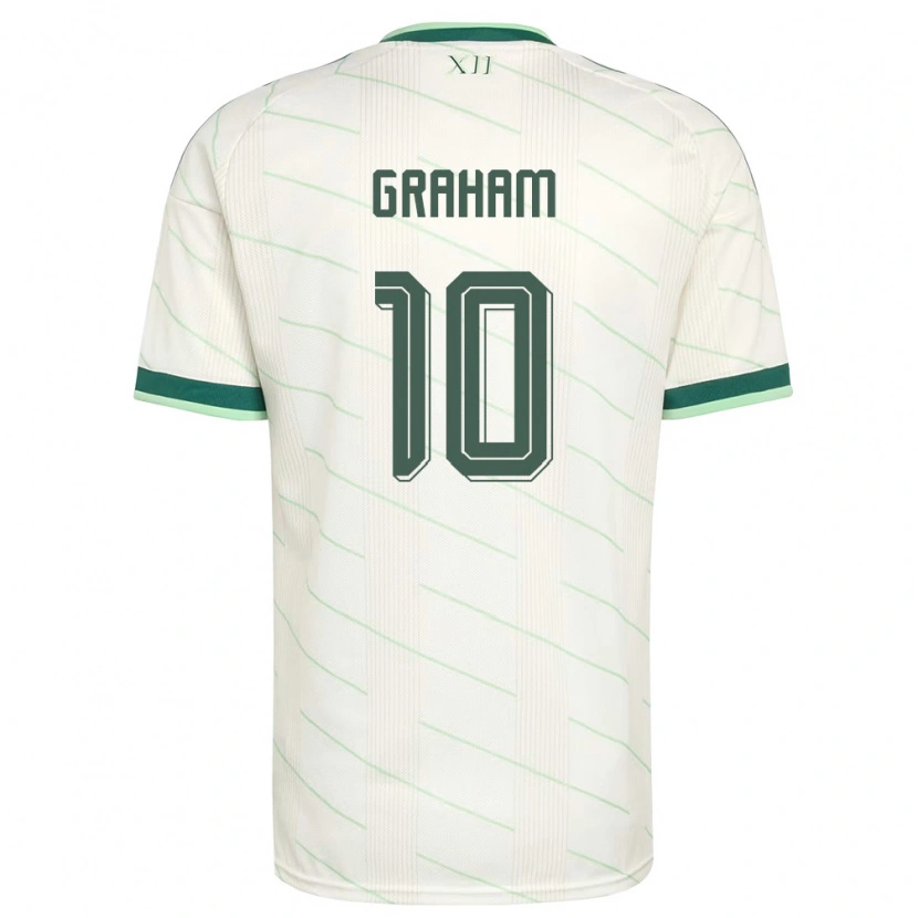 Danxen Hombre Camiseta Irlanda Del Norte Braiden Graham #10 Blanco Verde 2ª Equipación 26-28 La Camisa