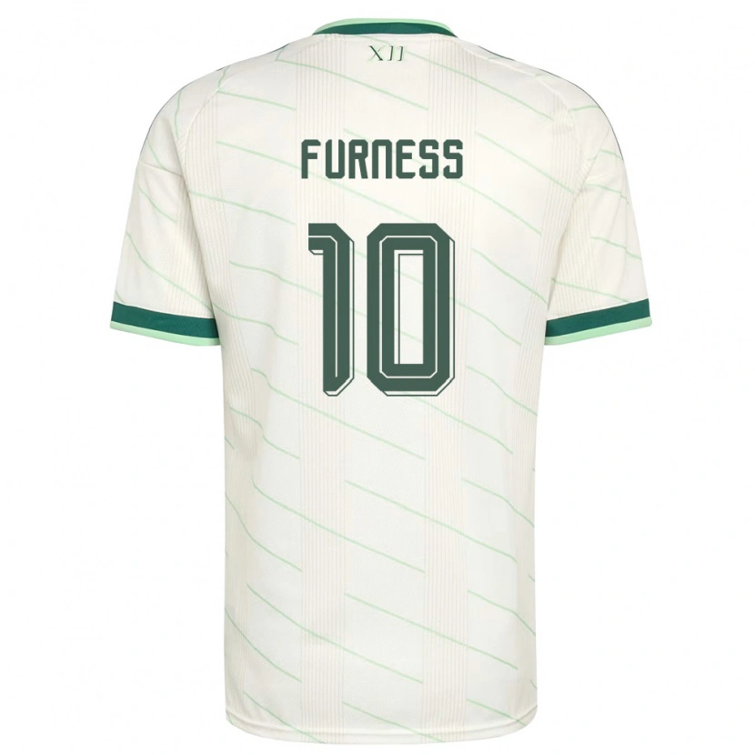 Danxen Hombre Camiseta Irlanda Del Norte Rachel Furness #10 Blanco Verde 2ª Equipación 26-28 La Camisa