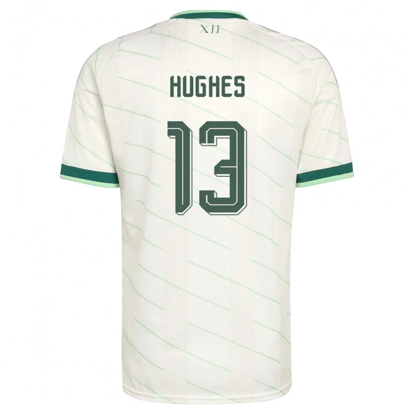 Danxen Hombre Camiseta Irlanda Del Norte Isaac Hughes #13 Blanco Verde 2ª Equipación 26-28 La Camisa