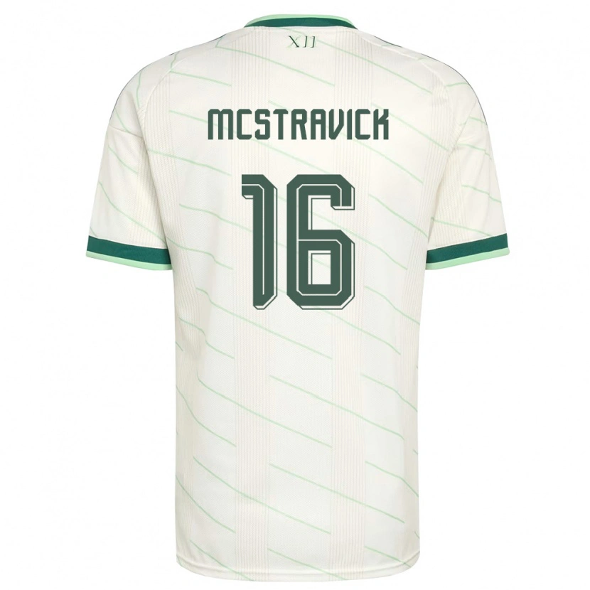 Danxen Hombre Camiseta Irlanda Del Norte Liam Mcstravick #16 Blanco Verde 2ª Equipación 26-28 La Camisa