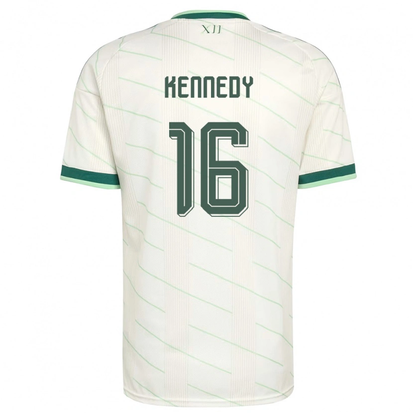 Danxen Hombre Camiseta Irlanda Del Norte Matty Kennedy #16 Blanco Verde 2ª Equipación 26-28 La Camisa