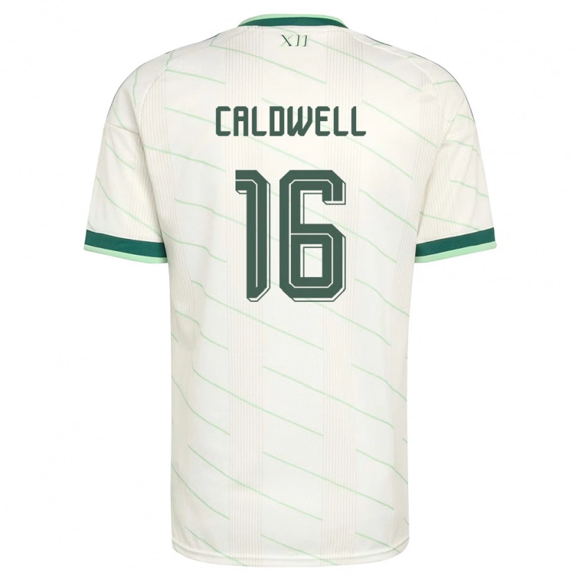 Danxen Hombre Camiseta Irlanda Del Norte Nadene Caldwell #16 Blanco Verde 2ª Equipación 26-28 La Camisa