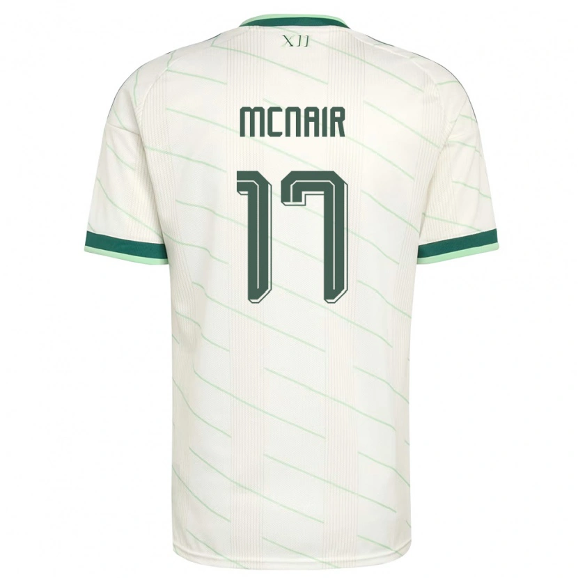 Danxen Hombre Camiseta Irlanda Del Norte Paddy Mcnair #17 Blanco Verde 2ª Equipación 26-28 La Camisa
