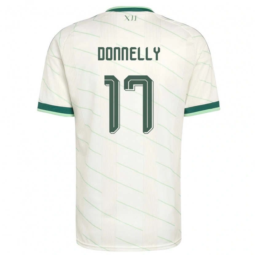 Danxen Hombre Camiseta Irlanda Del Norte Ryan Donnelly #17 Blanco Verde 2ª Equipación 26-28 La Camisa
