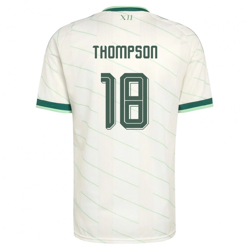 Danxen Hombre Camiseta Irlanda Del Norte Kalum Thompson #18 Blanco Verde 2ª Equipación 26-28 La Camisa