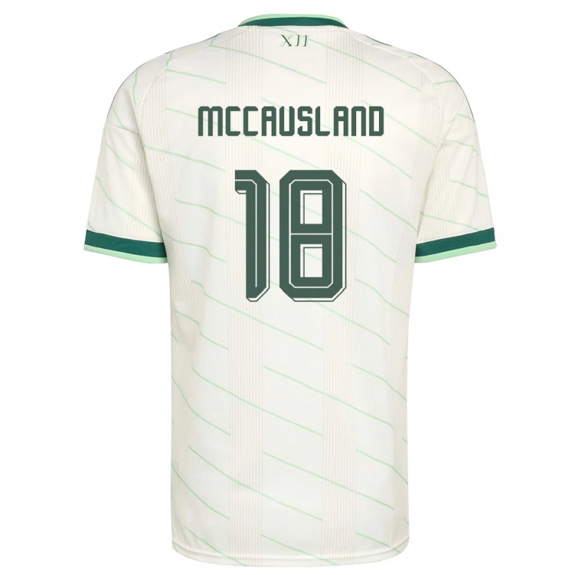 Danxen Hombre Camiseta Irlanda Del Norte Ross Mccausland #18 Blanco Verde 2ª Equipación 26-28 La Camisa