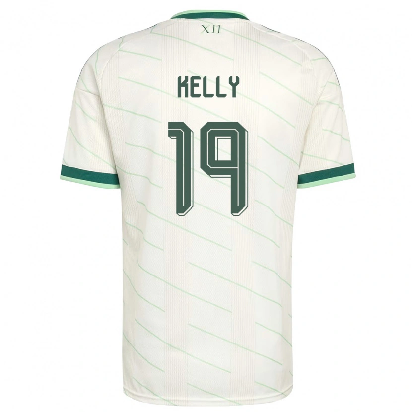 Danxen Hombre Camiseta Irlanda Del Norte Oscar Kelly #19 Blanco Verde 2ª Equipación 26-28 La Camisa