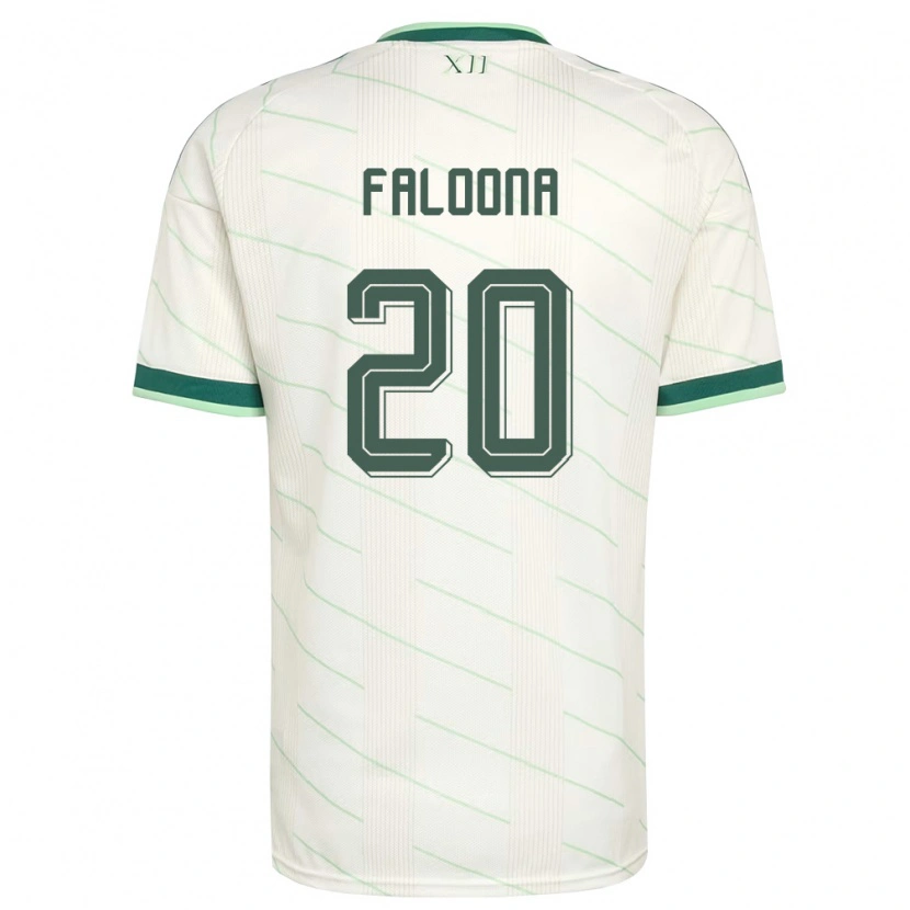 Danxen Hombre Camiseta Irlanda Del Norte Jack Faloona #20 Blanco Verde 2ª Equipación 26-28 La Camisa