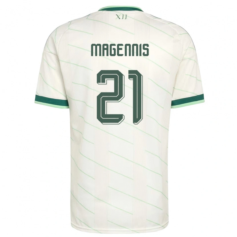 Danxen Hombre Camiseta Irlanda Del Norte Josh Magennis #21 Blanco Verde 2ª Equipación 26-28 La Camisa
