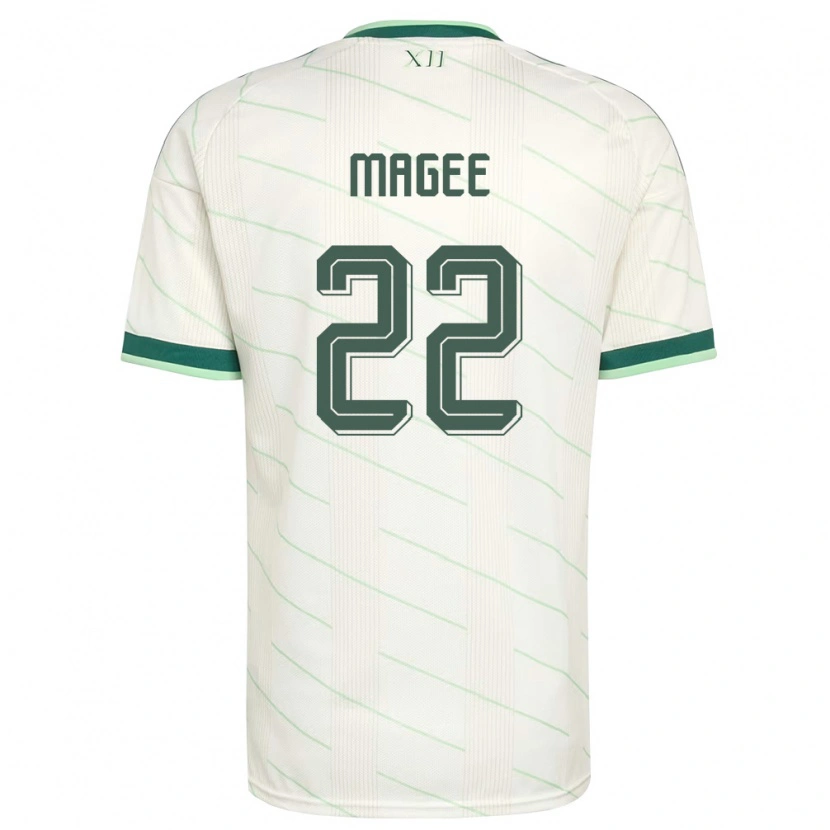 Danxen Hombre Camiseta Irlanda Del Norte Abbie Magee #22 Blanco Verde 2ª Equipación 26-28 La Camisa