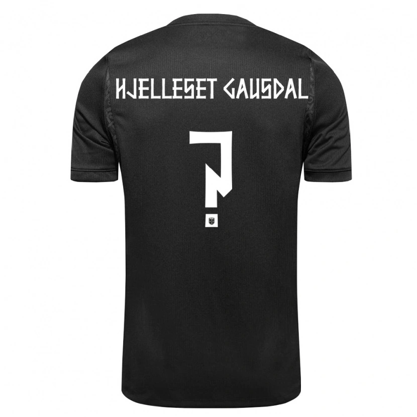 Danxen Hombre Camiseta Noruega Lukas Hjelleset Gausdal #0 Negro 2ª Equipación 26-28 La Camisa