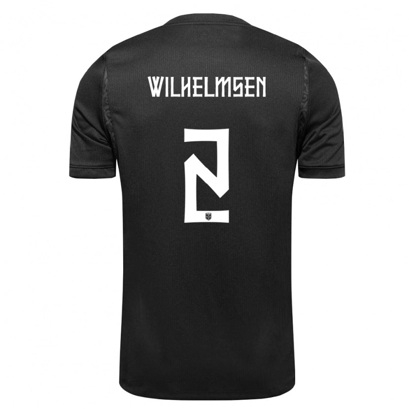 Danxen Hombre Camiseta Noruega Andreas Wilhelmsen #2 Negro 2ª Equipación 26-28 La Camisa