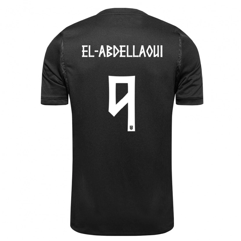 Danxen Hombre Camiseta Noruega Jones El-Abdellaoui #9 Negro 2ª Equipación 26-28 La Camisa