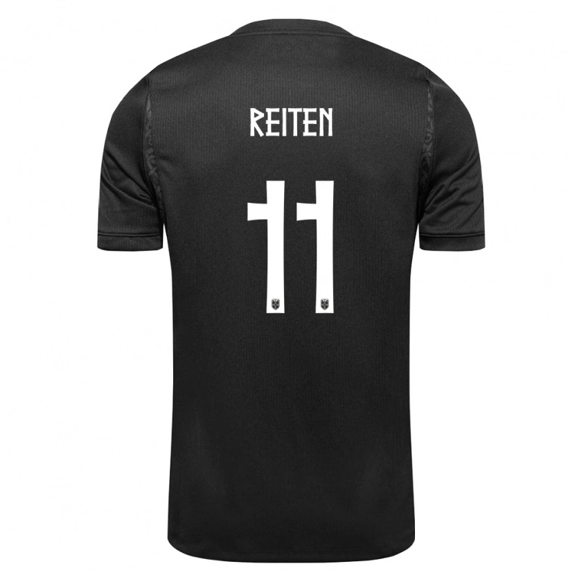 Danxen Hombre Camiseta Noruega Guro Reiten #11 Negro 2ª Equipación 26-28 La Camisa