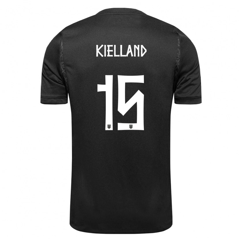 Danxen Hombre Camiseta Noruega Justine Kielland #15 Negro 2ª Equipación 26-28 La Camisa