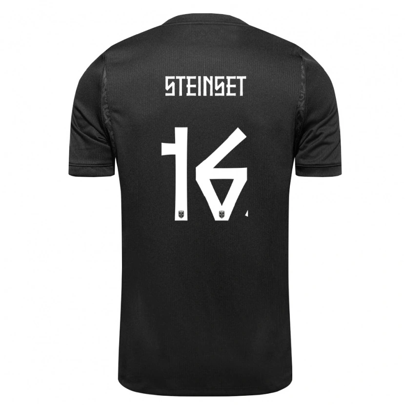 Danxen Hombre Camiseta Noruega Kristoffer Steinset #16 Negro 2ª Equipación 26-28 La Camisa