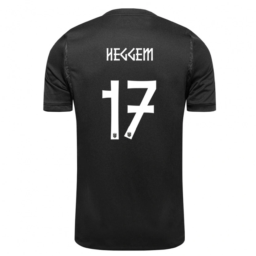 Danxen Hombre Camiseta Noruega Torbjørn Heggem #17 Negro 2ª Equipación 26-28 La Camisa