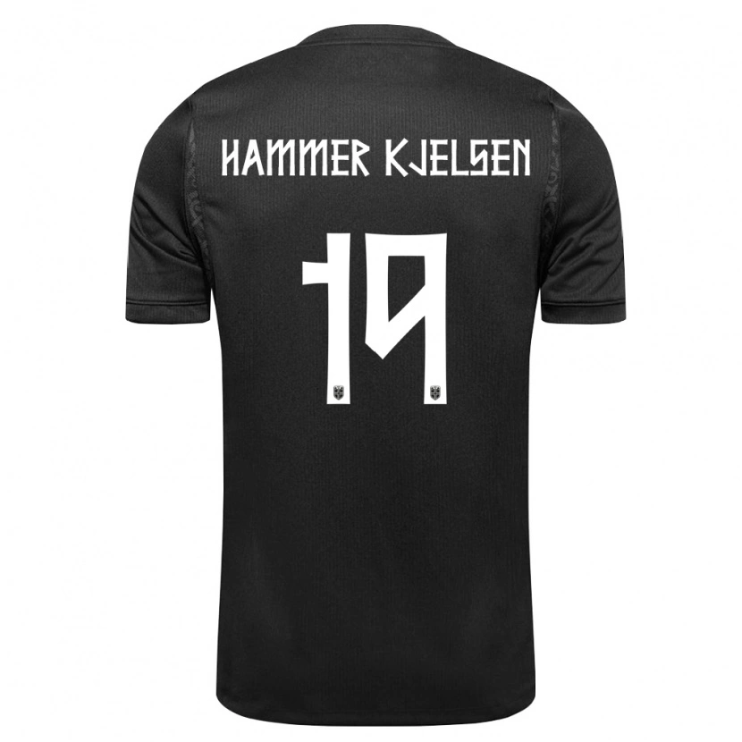 Danxen Hombre Camiseta Noruega Aleksander Hammer Kjelsen #19 Negro 2ª Equipación 26-28 La Camisa
