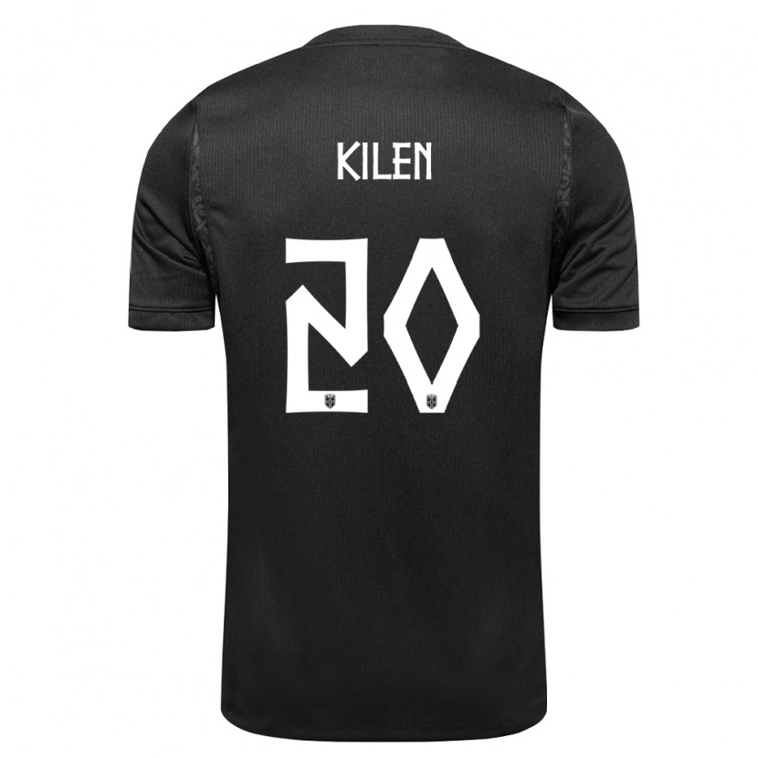 Danxen Hombre Camiseta Noruega Sander Kilen #20 Negro 2ª Equipación 26-28 La Camisa