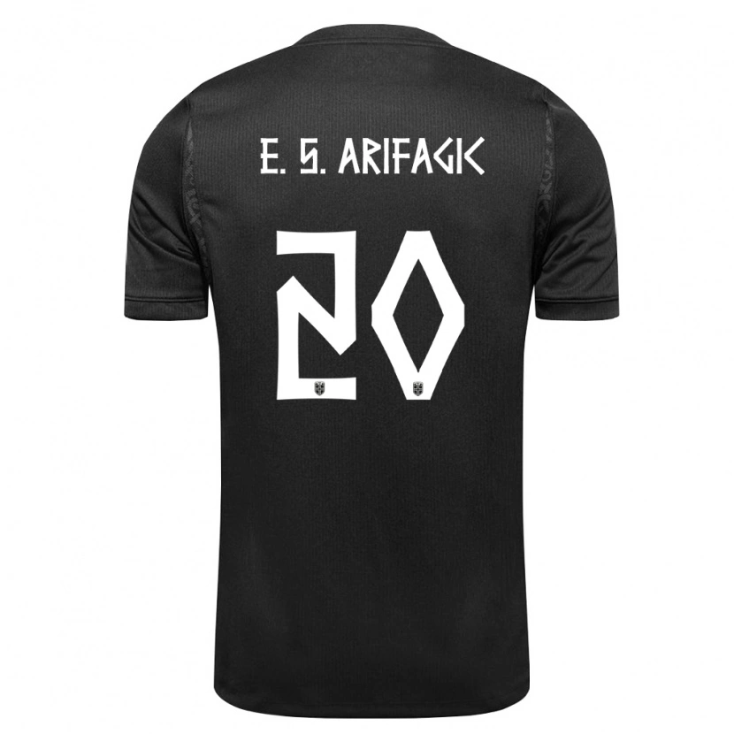 Danxen Hombre Camiseta Noruega Elias Samuelsen Arifagic #20 Negro 2ª Equipación 26-28 La Camisa