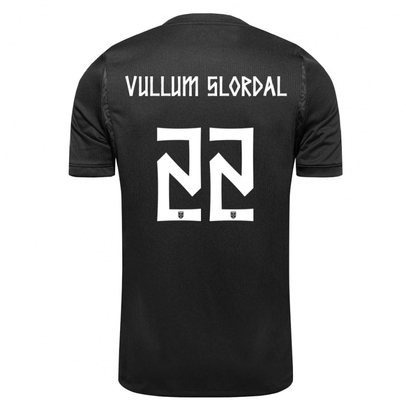 Danxen Hombre Camiseta Noruega Elias Slørdal #22 Negro 2ª Equipación 26-28 La Camisa