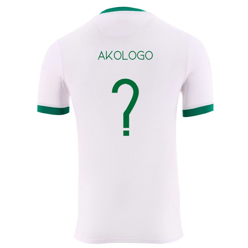 Danxen Hombre Camiseta Bolivia David Akologo #0 Blanco Verde Rojo 2ª Equipación 26-28 La Camisa