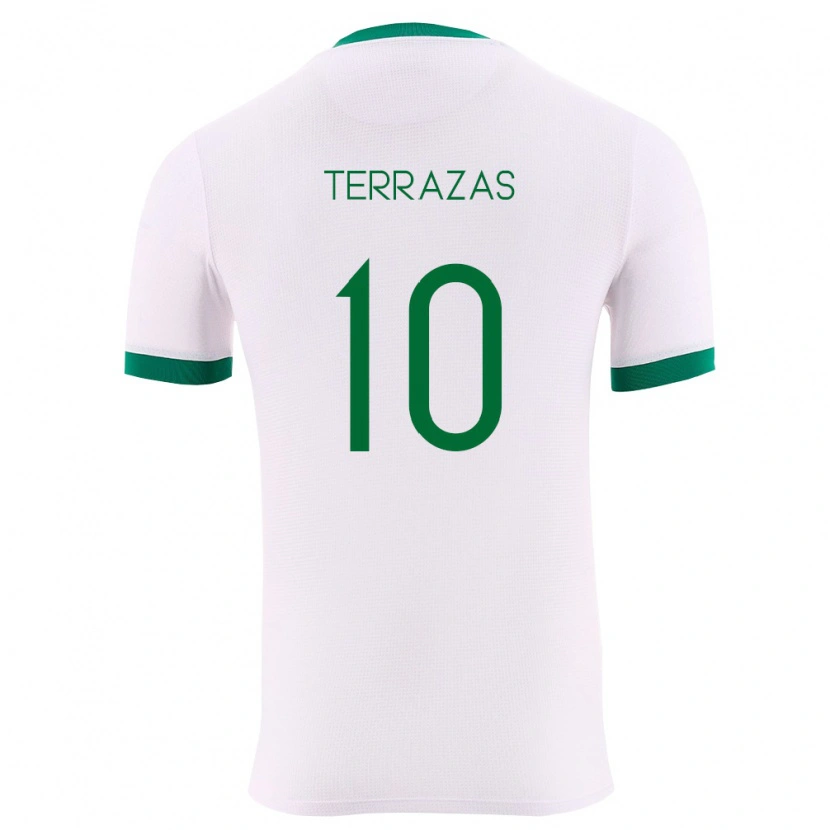 Danxen Hombre Camiseta Bolivia Adalid Terrazas #10 Blanco Verde Rojo 2ª Equipación 26-28 La Camisa