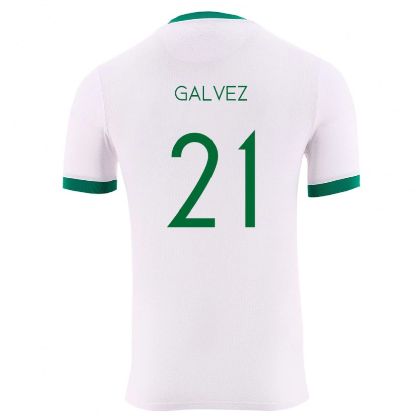 Danxen Hombre Camiseta Bolivia Vladimir Galvez #21 Blanco Verde Rojo 2ª Equipación 26-28 La Camisa