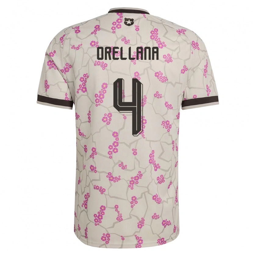 Danxen Hombre Camiseta Chile Matías Orellana #4 Blanco Púrpura 2ª Equipación 26-28 La Camisa