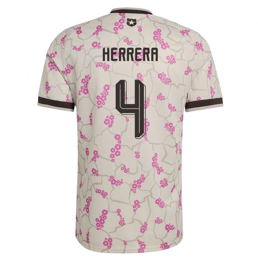 Danxen Hombre Camiseta Chile Claudia Herrera #4 Blanco Púrpura 2ª Equipación 26-28 La Camisa