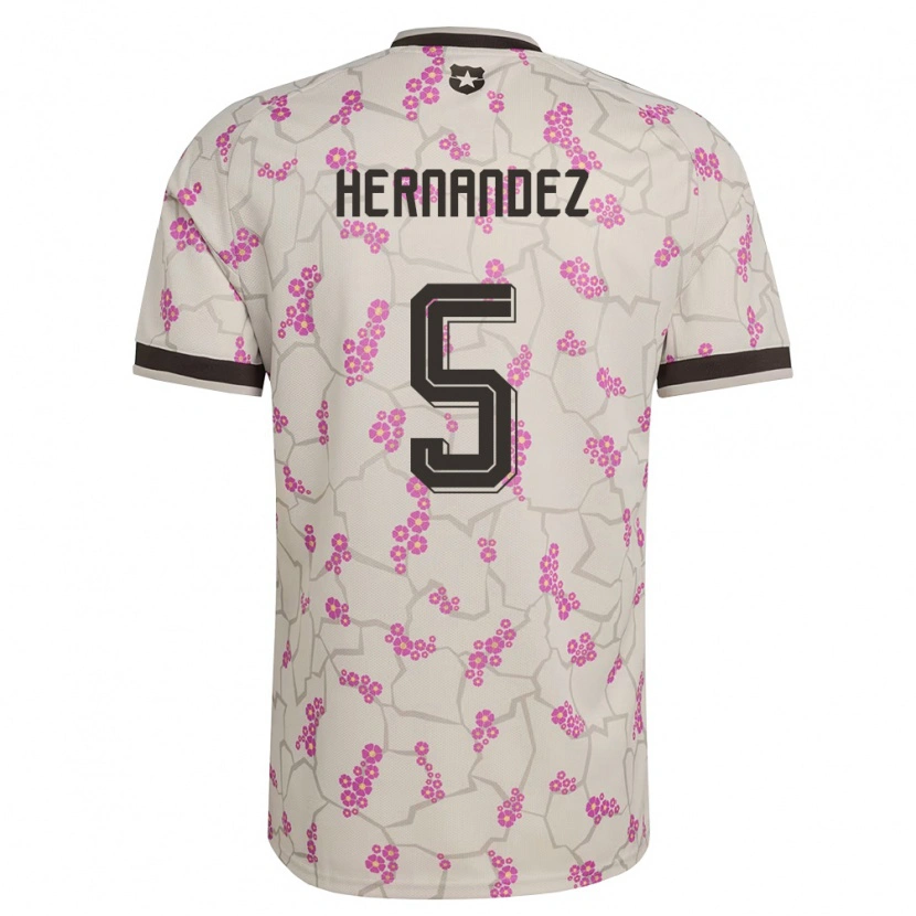 Danxen Hombre Camiseta Chile Monserrat Hernández #5 Blanco Púrpura 2ª Equipación 26-28 La Camisa