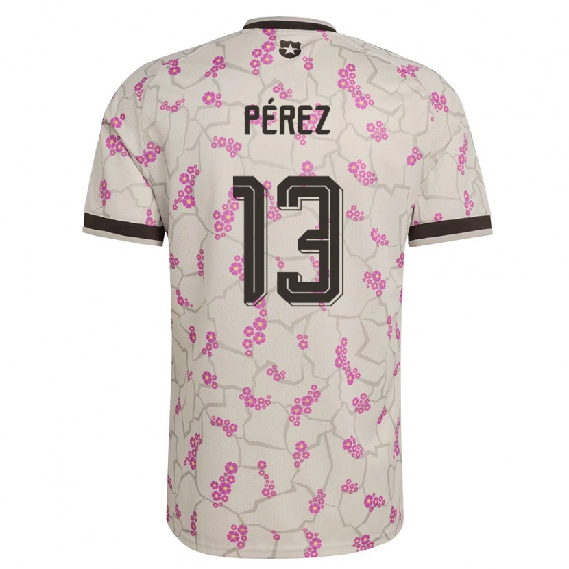 Danxen Hombre Camiseta Chile Matías Pérez #13 Blanco Púrpura 2ª Equipación 26-28 La Camisa