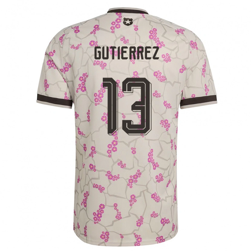 Danxen Hombre Camiseta Chile Daniel Gutiérrez #13 Blanco Púrpura 2ª Equipación 26-28 La Camisa