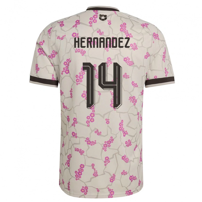 Danxen Hombre Camiseta Chile Leandro Hernández #14 Blanco Púrpura 2ª Equipación 26-28 La Camisa