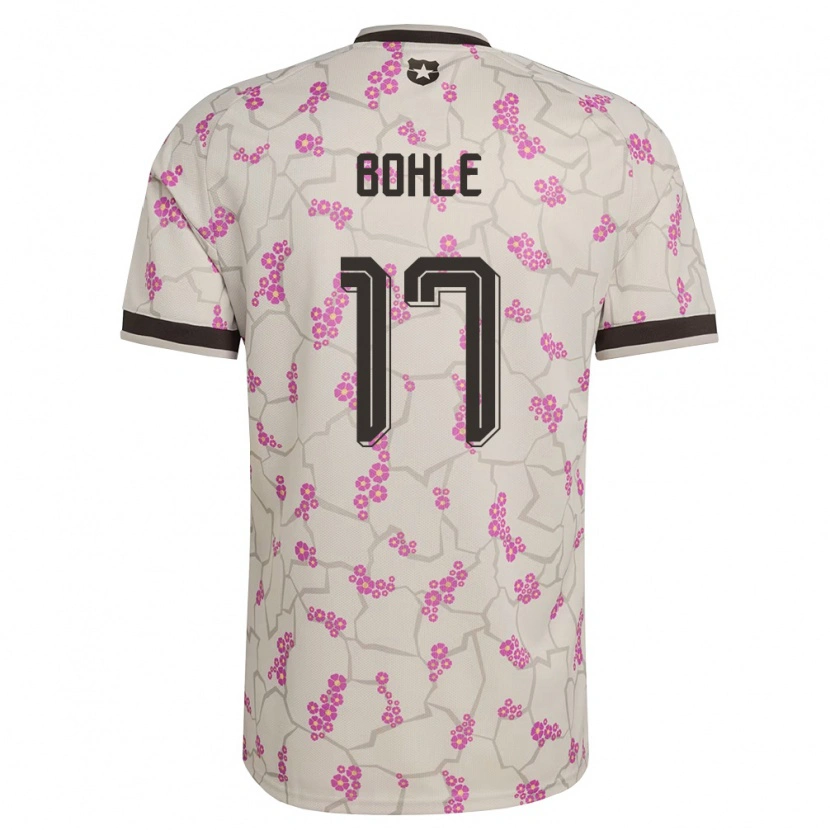 Danxen Hombre Camiseta Chile Pablo Bohle #17 Blanco Púrpura 2ª Equipación 26-28 La Camisa