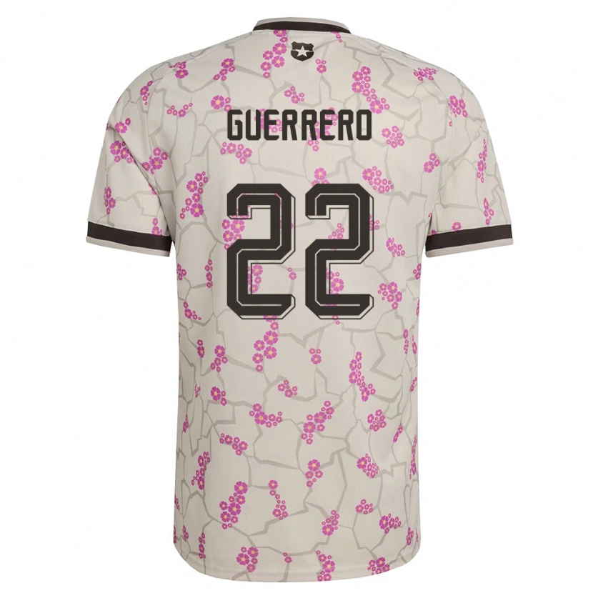 Danxen Hombre Camiseta Chile Kathalina Guerrero #22 Blanco Púrpura 2ª Equipación 26-28 La Camisa