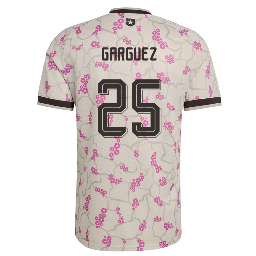 Danxen Hombre Camiseta Chile Ian Garguez #25 Blanco Púrpura 2ª Equipación 26-28 La Camisa