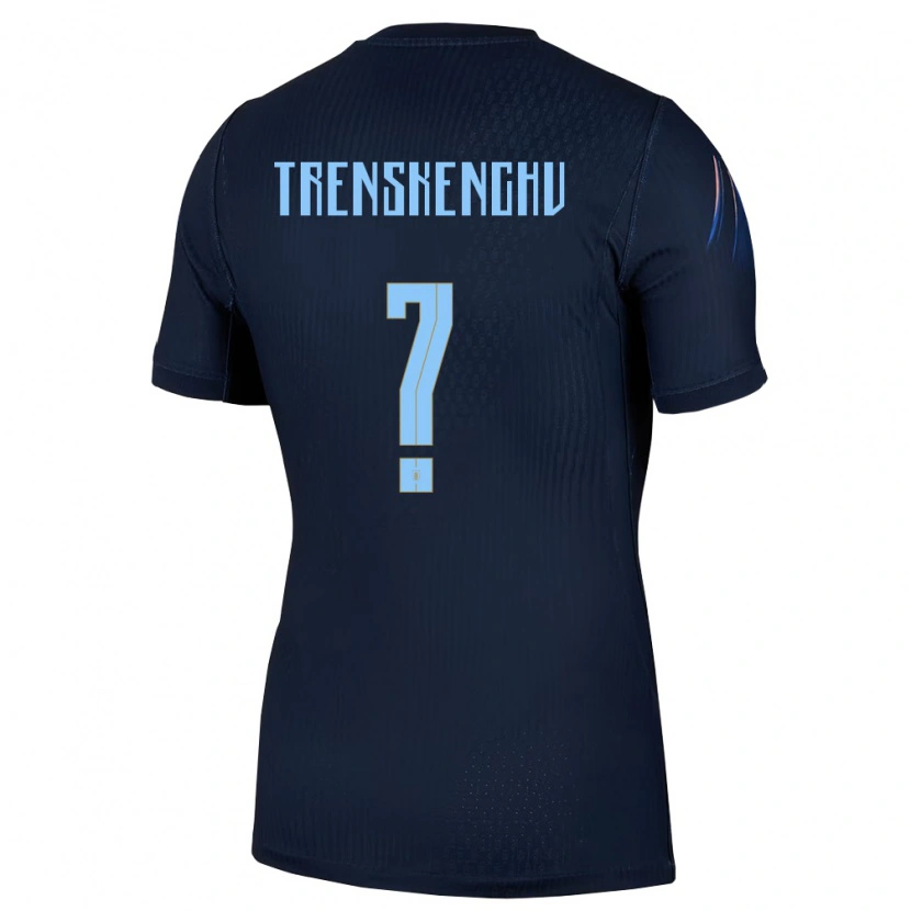 Danxen Hombre Camiseta Uruguay Simón Trenskenchu #0 Negro Azul 2ª Equipación 26-28 La Camisa