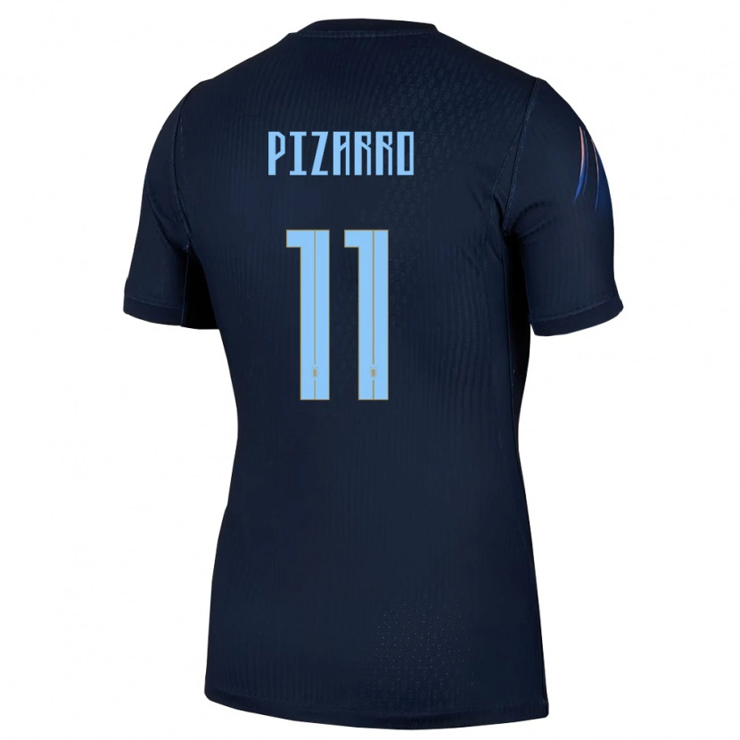 Danxen Hombre Camiseta Uruguay Esperanza Pizarro #11 Negro Azul 2ª Equipación 26-28 La Camisa