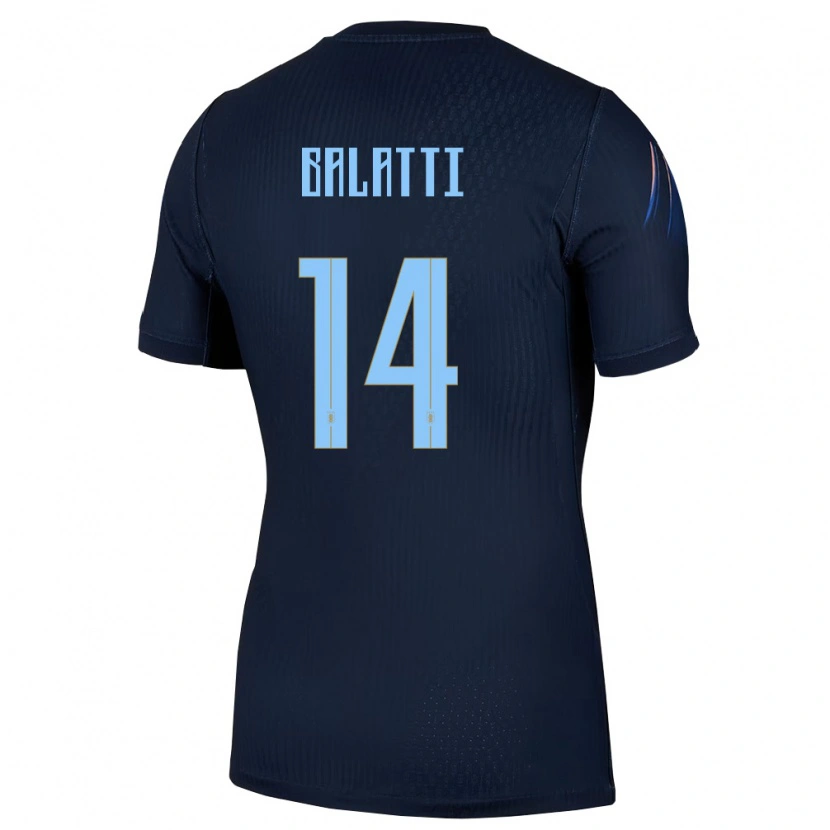Danxen Hombre Camiseta Uruguay Facundo Balatti #14 Negro Azul 2ª Equipación 26-28 La Camisa