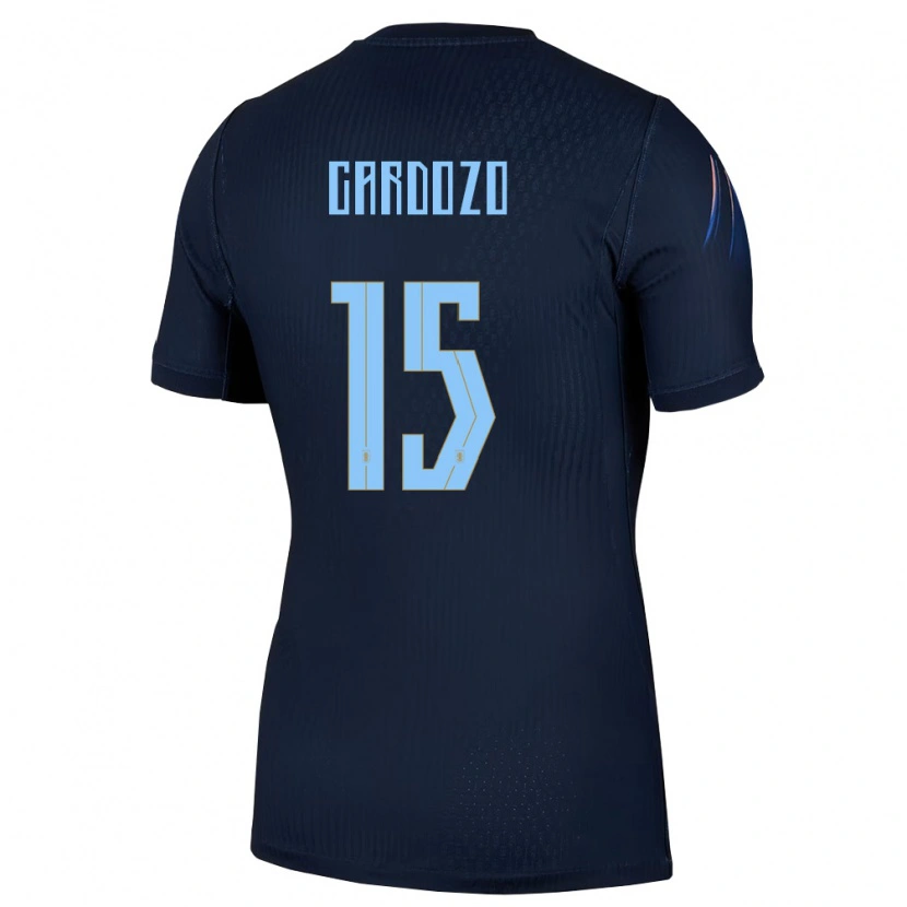 Danxen Hombre Camiseta Uruguay Pablo Cardozo #15 Negro Azul 2ª Equipación 26-28 La Camisa