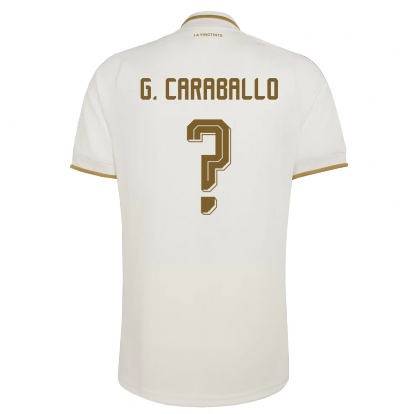 Danxen Hombre Camiseta Venezuela Gustavo Caraballo #0 Marfil Amarillo 2ª Equipación 26-28 La Camisa