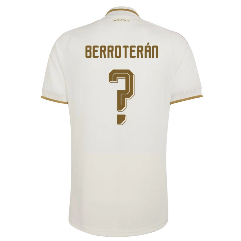 Danxen Hombre Camiseta Venezuela Yimvert Berroterán #0 Marfil Amarillo 2ª Equipación 26-28 La Camisa