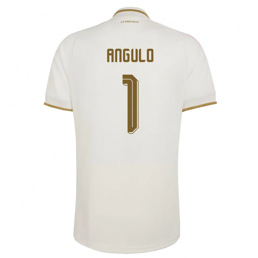 Danxen Hombre Camiseta Venezuela Sebastian Angulo #1 Marfil Amarillo 2ª Equipación 26-28 La Camisa